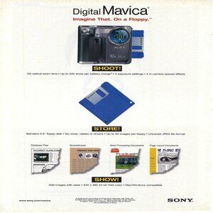 1998 Sony Digital Mavica Camera - Original Magazine Print Ad/Poster